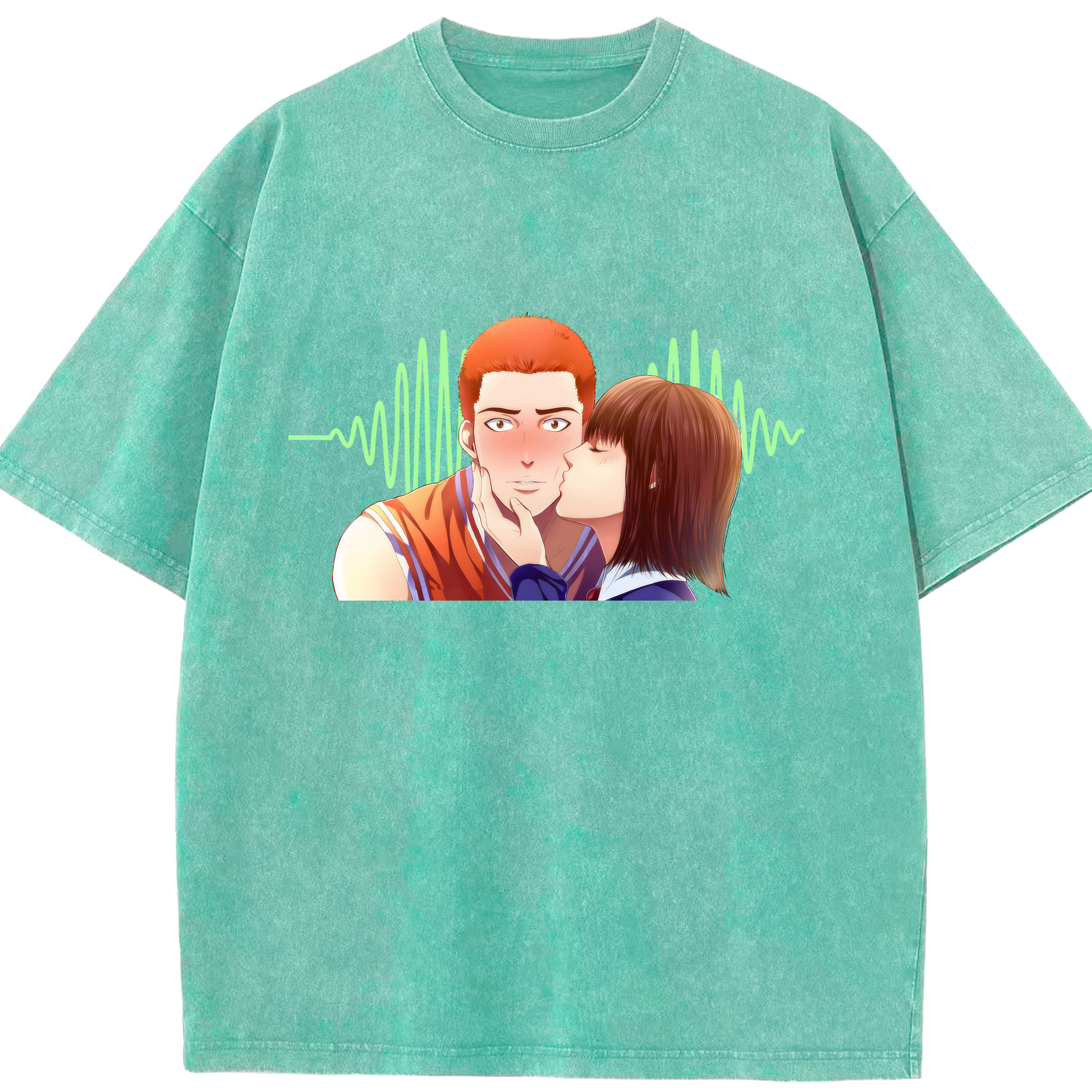（画像用） SLAM DUNK／スラムダンク 綿100% ヴィンテージ風 半袖Tシャツ（フロントプリント）